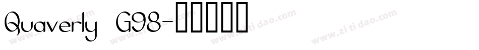 Quaverly G98字体转换